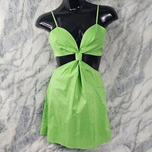 Cotton Candy LA Medium Lime Green Mono Mini Dress